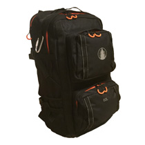 Tregranar SM Ryggan 60 l med aluminiumstol, svart/orange