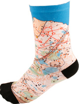 SOX löparstrumpor med laserprintad orienteringskarta